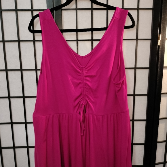 Ava & Viv Sleeveless Midi Dress Pink Size 2XL - Picture 2 of 6